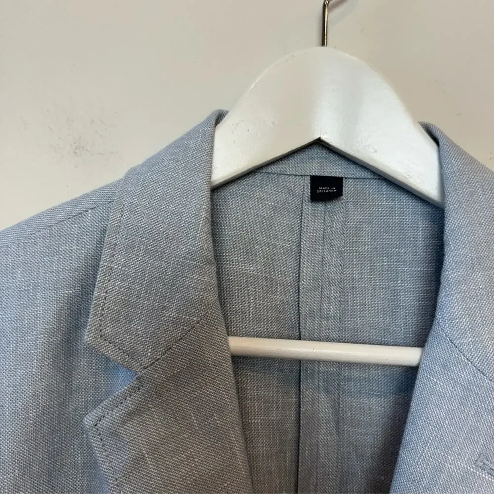 J. by J. Crew Thompson Linen Blazer Light Blue Sport Coat Jacket 42